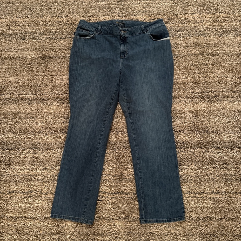 Lee Dark Blue Straight Leg Women's Jeans
